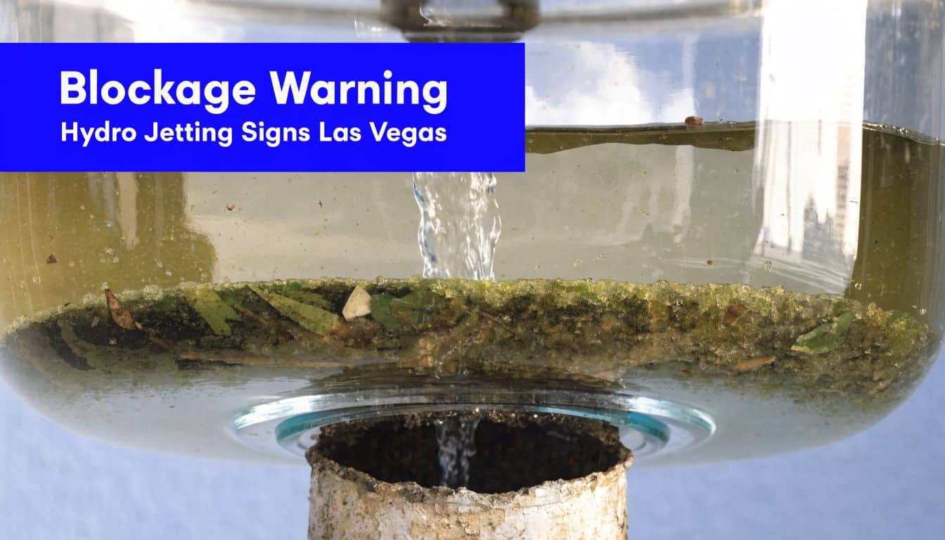 A conceptual image illustrating a blockage in a drain, highlighting the need for hydro jetting services.